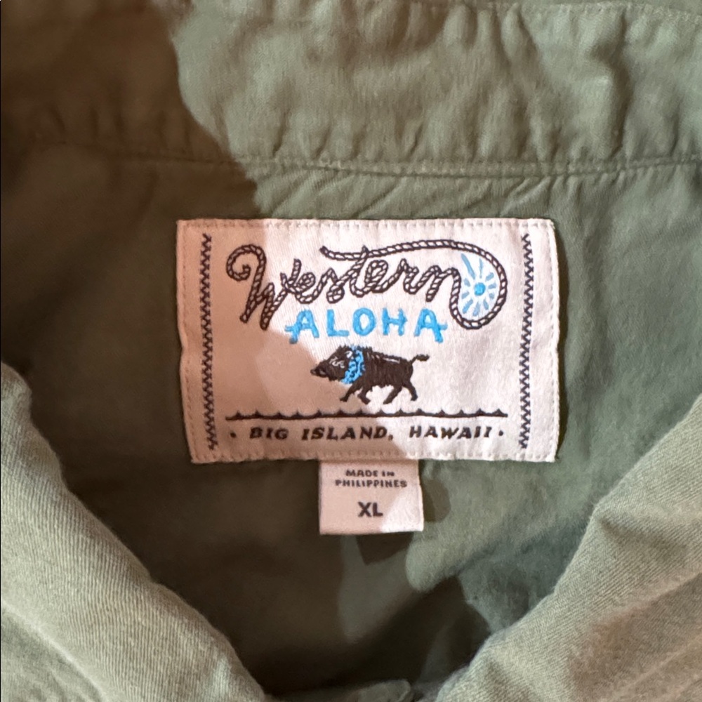 Western aloha Hawaii pearl snap - Picture 3 of 4